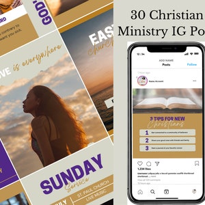 Christian Instagram Post Templates. Bible Verse Instagram Posts. Instagram church branded post. Inspirational scripture quotes. Canva.
