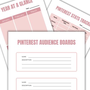 Pinterest planner. Keep up with your Pinterest group boards. Social media content planner includes a followers tracker. Commercial use. image 3