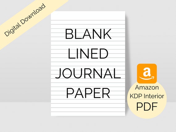 KDP Lined Notebook Interior with bleed. No margin lines. Gray Lined Pages. 6x9 Notebook. Composition Notebook. 6x9 Journal. 120 Pages. PDF