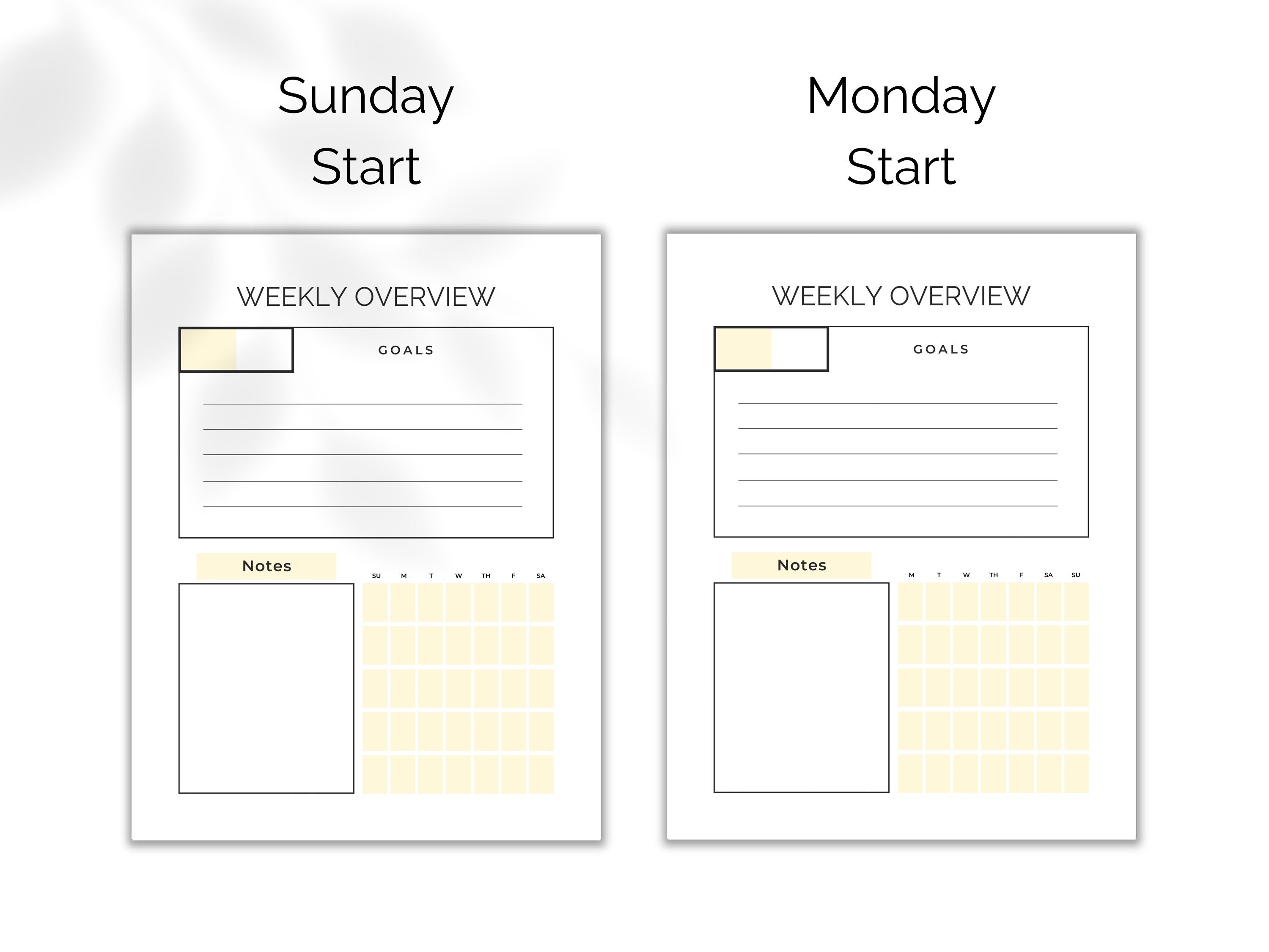 Weekly Planner Printable. Weekly Overview Style With a to Do List ...