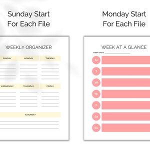 Printable Weekly Planner Bundle With 7 Planners. It Includes a Must ...