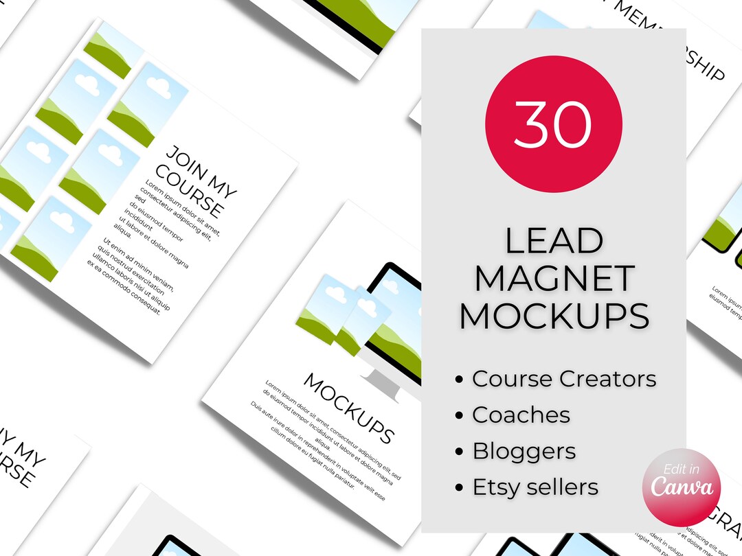 Canva Lead Magnet Template. Instagram Template. Digital Marketing for E ...