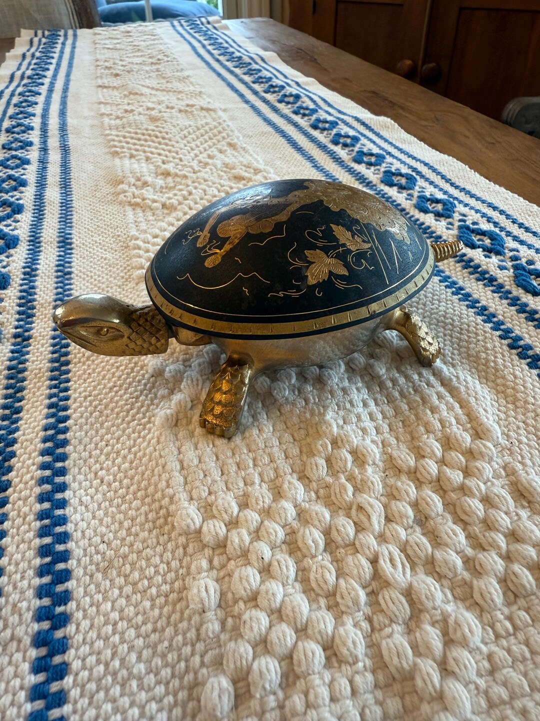 Vintage BOJ Eibar Espana Turtle Bell, Brass, Wind up Hotel Ringer, Wind ...