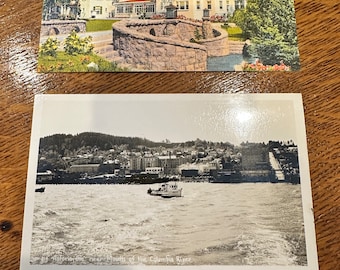 Vintage Columbia River Postcards, Oregon, Set of Two, 1940s