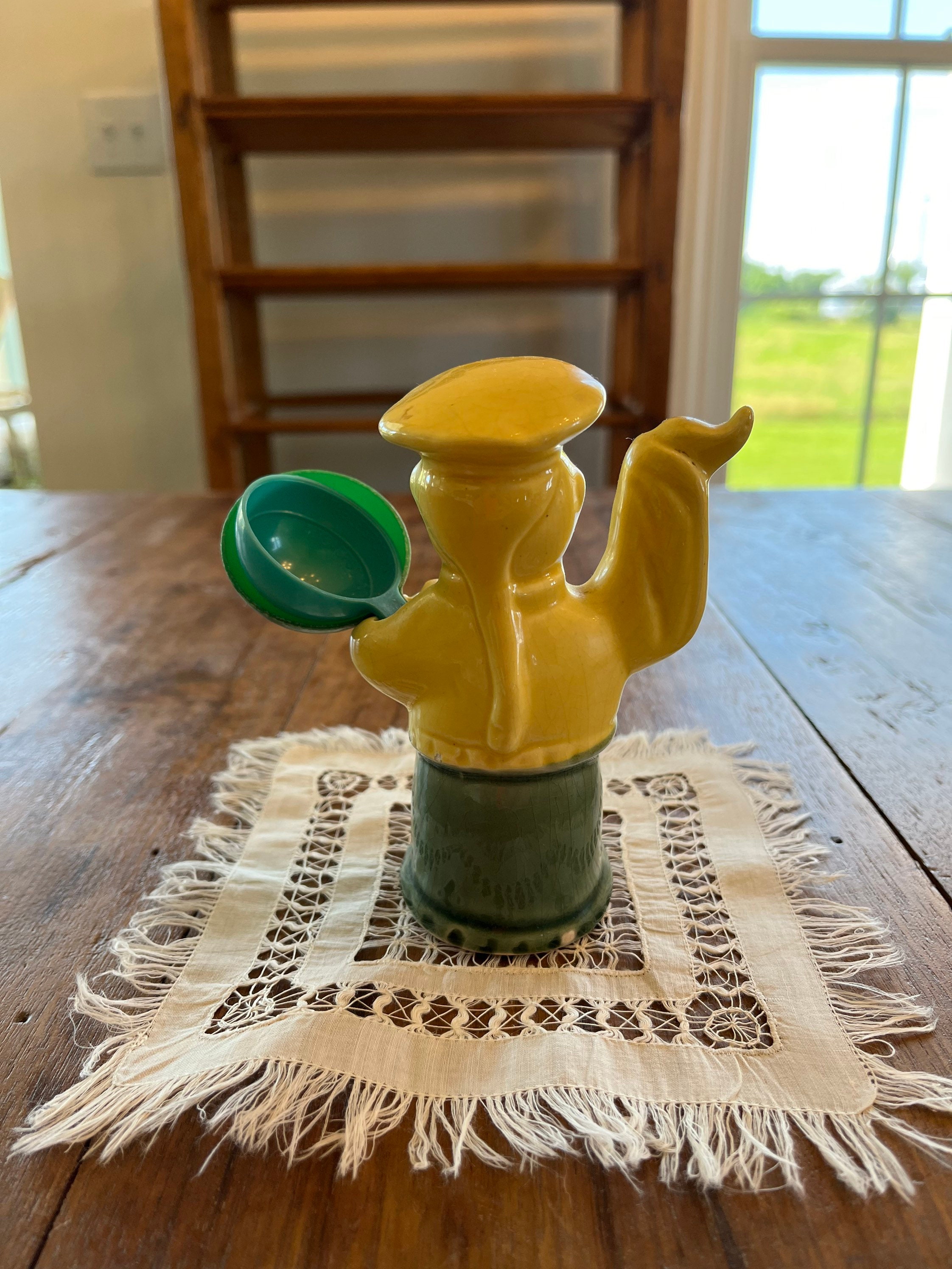 Antique Ceramic Measuring Spoon Holder 1 Measure Boy 1960s Etsy