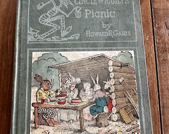 Antique Children’s Book, Uncle Wiggily's Picnic, Howard R Garis, Lang Campbell, Charles E. Graham & Co., New York, Made in USA, 1919