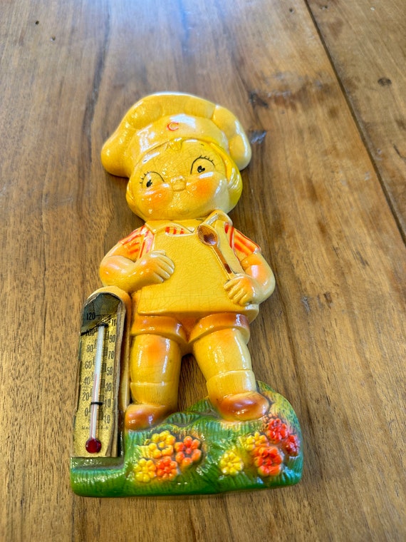 Antique Campbell's Soup Chalkware Thermometer Plaque, Campbell's