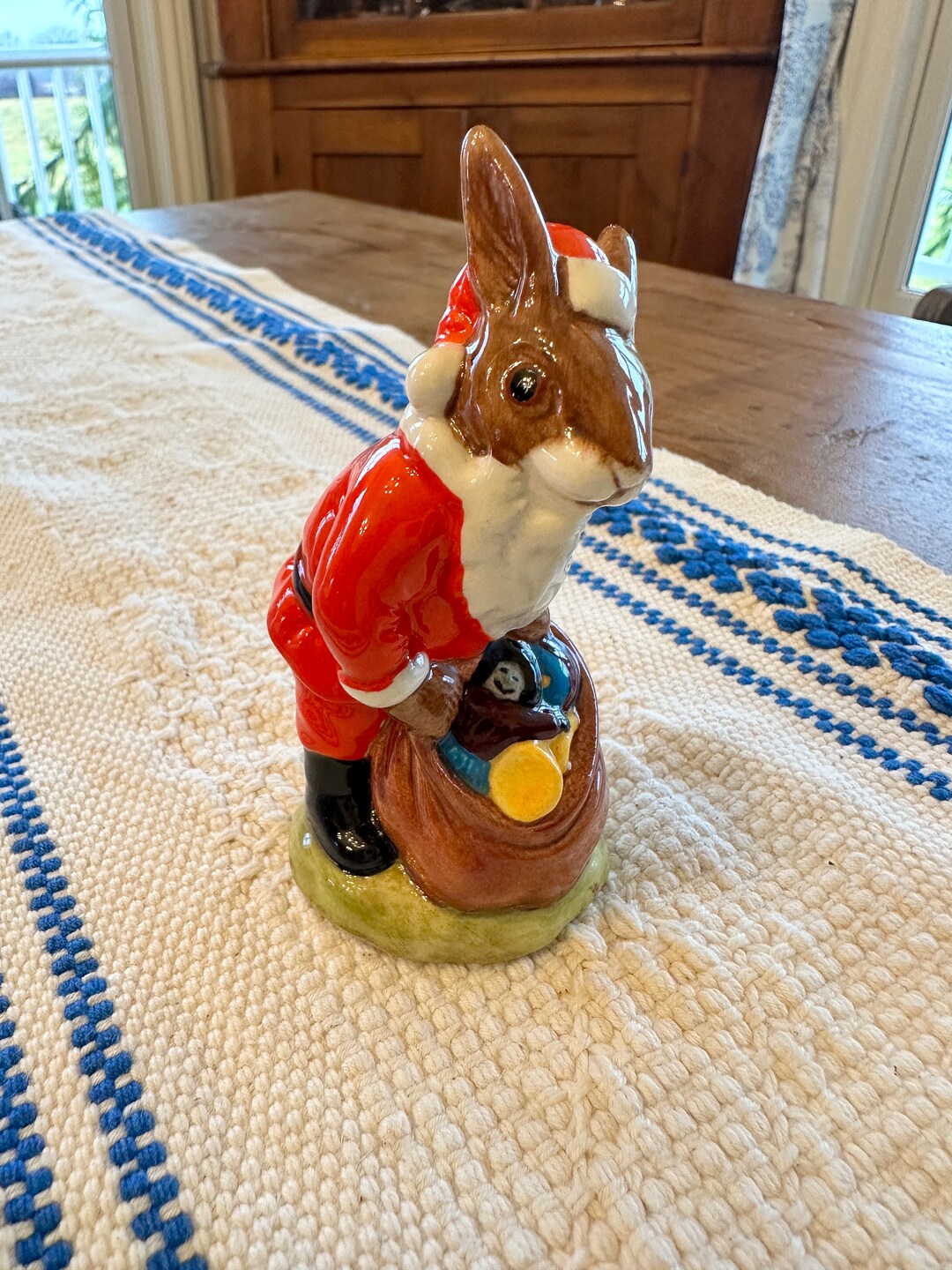 Antique Porcelain Santa Rabbit Figurine, Santa Bunnykins, “happy ...