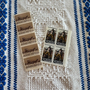 Vintage Stamps from 1968, Set of 9 Stamps, Cherokee Strip, John Trumbull, USA 6c, 1968