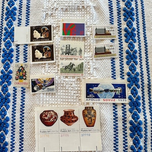 Vintage Stamps from 1973-77, Set of 13 Stamps, USA 6c - 13c, 1973-77