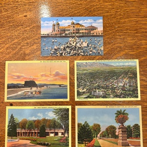 Postales vintage de Salt Lake City, Utah, juego de 5, 1940