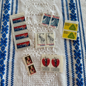 Vintage Stamps from 1966, Set of 14 Stamps, USA 5c, 1966