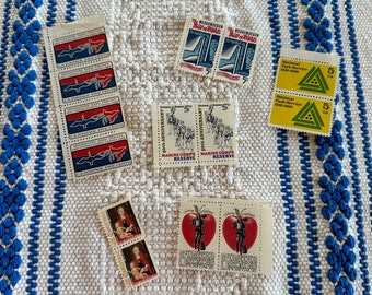 Sellos antiguos de 1966, juego de 14 sellos, EE. UU. 5c, 1966
