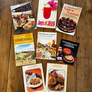 Vintage Paper Cookbooks, Set of 8, 1950s-1970s