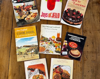 Vintage Paper Cookbooks, Set of 8, 1950s-1970s