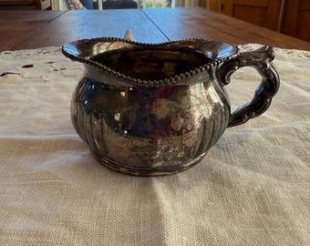 Vintage Derby Silver Co. Creamer, Quadruple Plated Silver, Made in USA, 1900s
