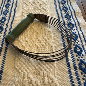 Vintage Green Handle Pastry Blender, Androck, Green Wooden Handle, Metal Pastry Blender, Kitchen Utensil, 1950s