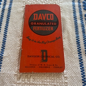Vintage Davco Advertising Booklet, Davco Granulated Fertilizer, Agricultural Advertising, 1950s