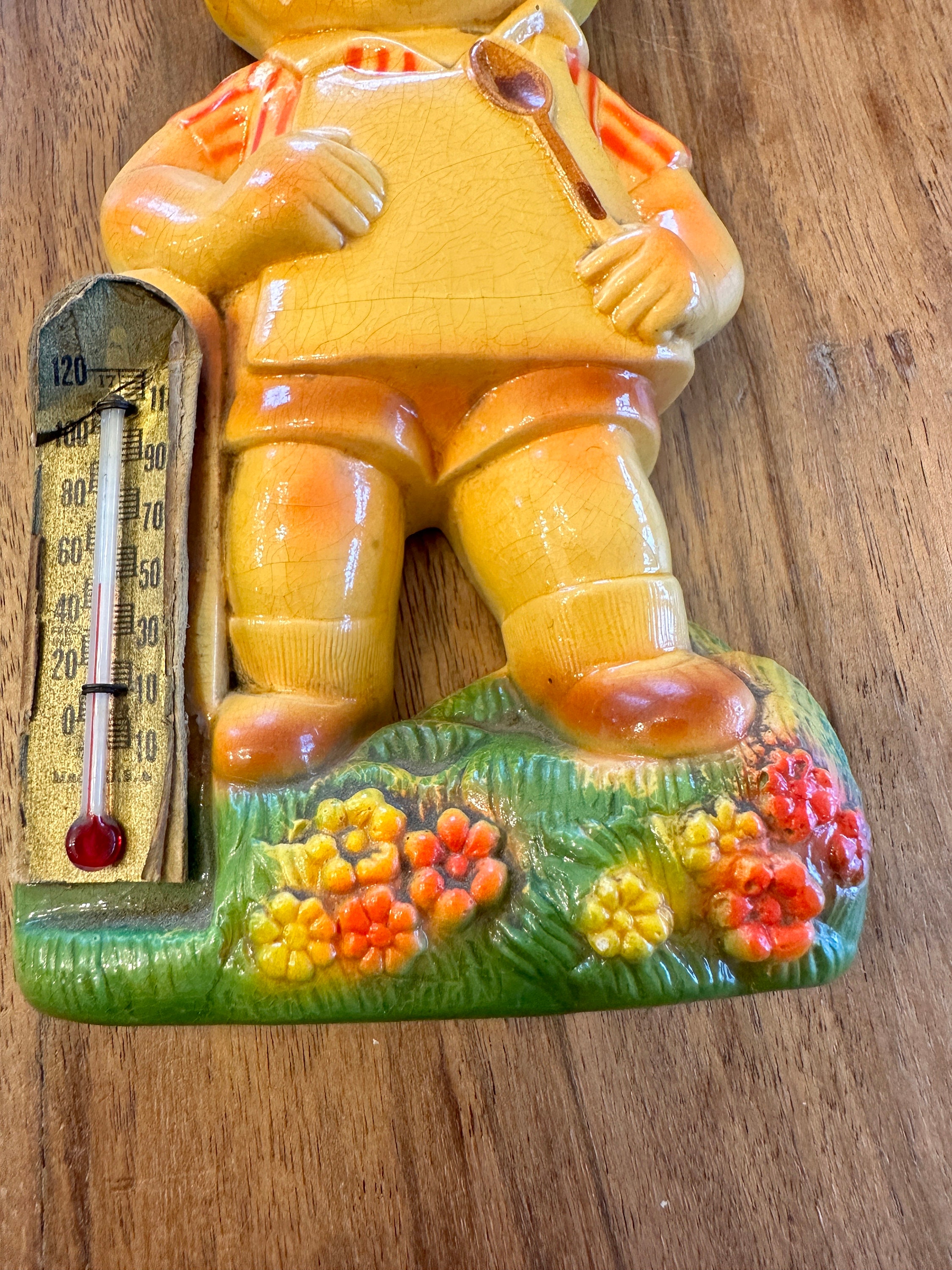 豆*福様 「シチズンＣちゃん　thermometer」温度計　フィギュア Antique Campbell's Soup Chalkware Thermometer Plaque, Campbell's