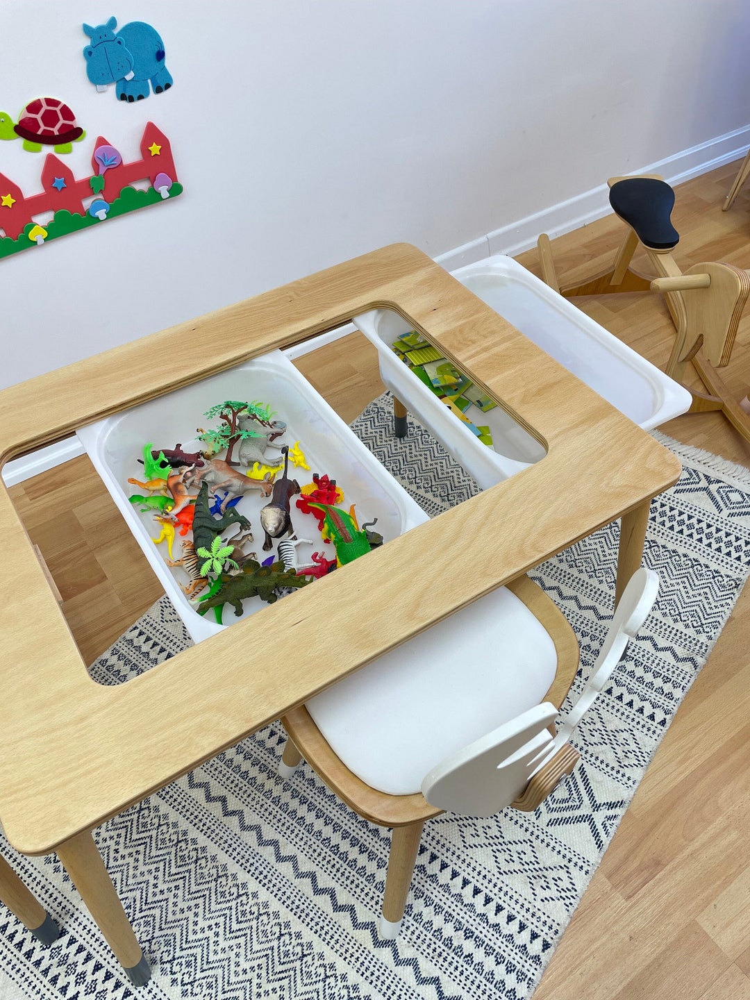 Montessori Table Giftsensory Bin Table With Trofast Etsy