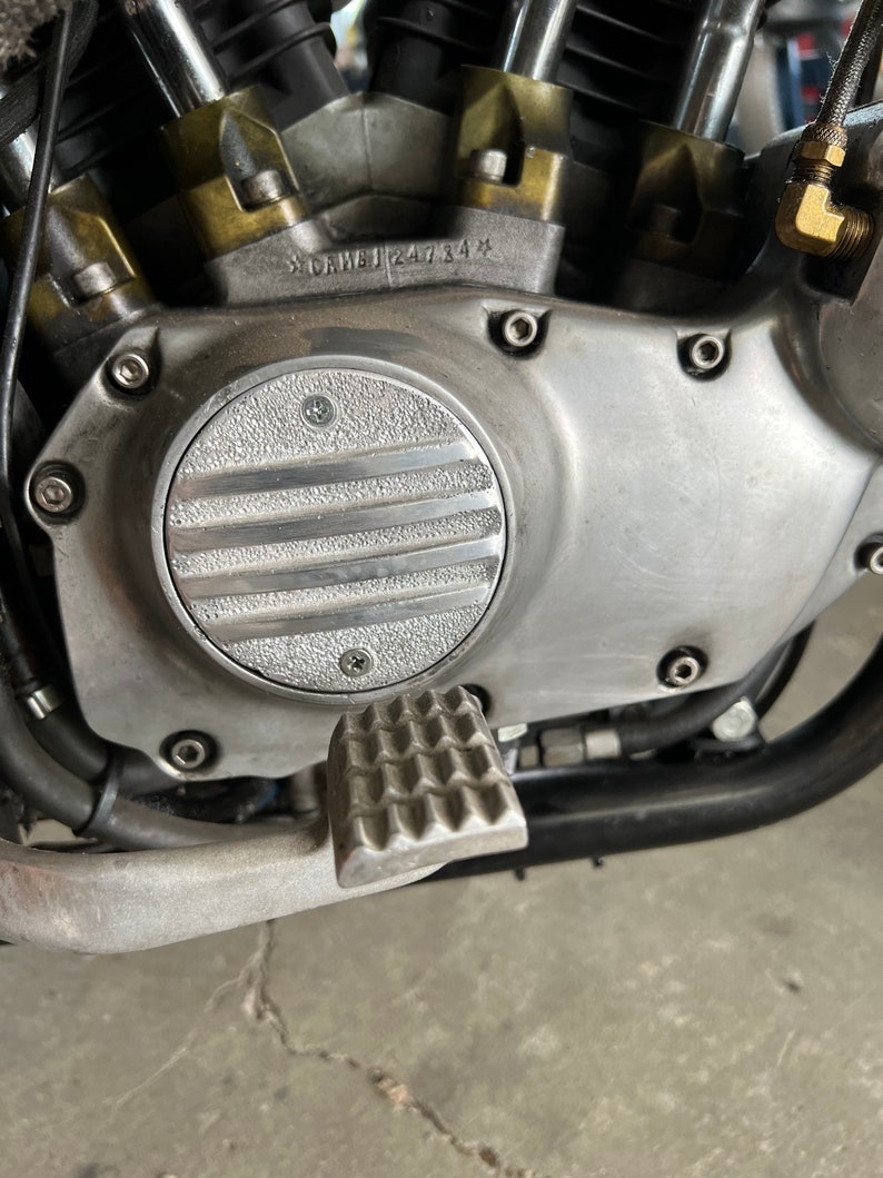 Timing Cover Harley Davidson Sportster 4 Speed fits Also on Shovelhead and Evolution With Fins