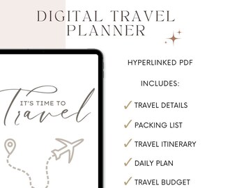 Semplice pianificatore di viaggi digitale, modello di itinerario (PDF)