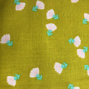 Hibiscus fabric yardage - DITZY CITRON - by Simple Simon and Company