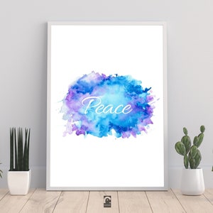 Peace Watercolour | Bible verse prints | Christian Home Decor Print | Peace Print Art | Verse Wall Decor | Verse Print | Wall Art | Decor