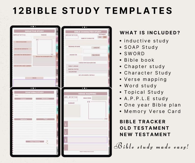 Christian Faith Journal Printable | Bible Study Planner, Prayer Journal ...
