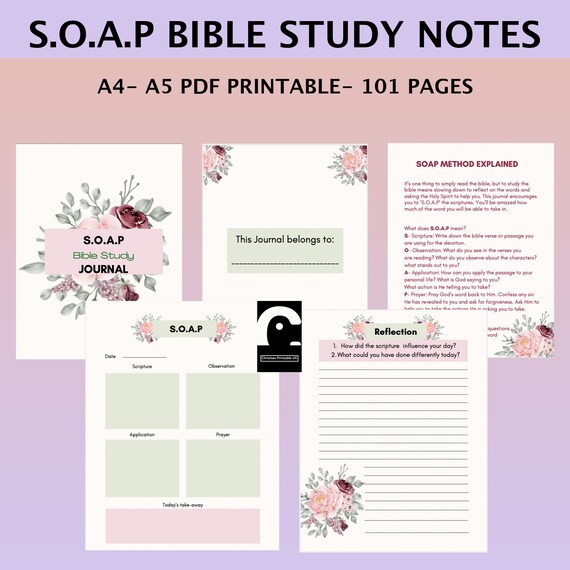 Diario Di Studio Biblico Colore Viola – Quaderno Per Appunti E Riflessioni Spirituali - 3