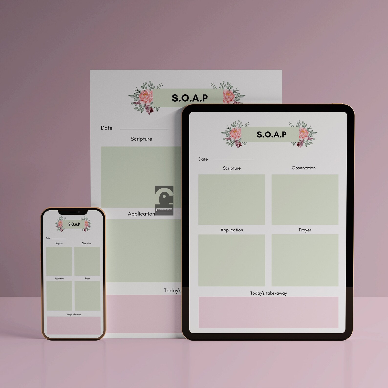 S.O.A.P Bible Study Guide | SOAP Bible Journal | Digital Bible Study Planner | SOAP | Bible ...