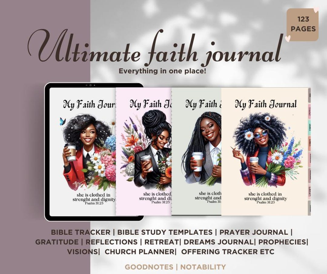 Christian Faith Journal Printable | Bible Study Planner, Prayer Journal ...