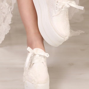 Bridal Sneakers, bridal shoes, bridal casual shoes, stylish bridal shoes,Wedges,Wedding Shoes , Platform Shoes, Bride Shoes ,Wedding Shoes image 3