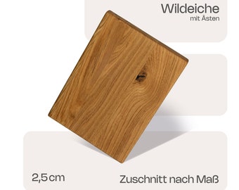 2,5cm dick, Massivholz nach Maß, natur geölt, für verschiedene Anwendungen, Handarbeit (FSC® zertifiziert)