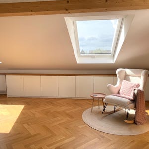 Custom-made wooden shelf board in oak, 2.5 cm thick, naturally oiled, individual size, various uses e.g. Ikea furniture, desired dimensions image 5