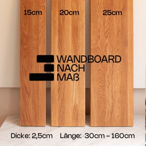2.5 cm thick, solid wood made to measure, naturally oiled, for various applications, handmade (FSC® certified)