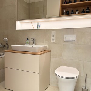 Custom-made wooden shelf board in oak, 2.5 cm thick, naturally oiled, individual size, various uses e.g. Ikea furniture, desired dimensions image 11