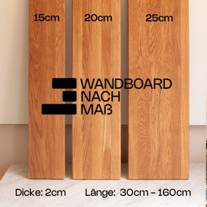 2 cm thick, made-to-measure oak board, naturally oiled, without BRACKET, oak board for various applications, handmade (FSC® certified)