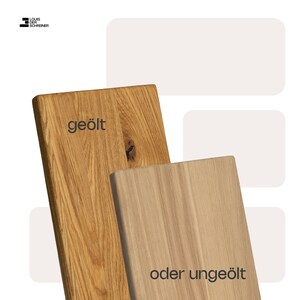 May include: Two wooden cutting boards, one oiled and one unoiled. The oiled board has a darker color and a more polished finish. The unoiled board has a lighter color and a more natural finish. Both boards have a grain pattern and are rectangular in shape.