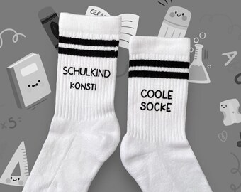 Schulkind Socken - Kindersocken personalisiert - Kindergarten -  Schule - personalisiert - 1.Klasse - Geschenk