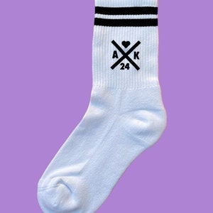 ABI Abschluss Crew Socks Abitur 2024 Abschluss 2024 AK 24 bedruckte Socken crew socks Bild 3