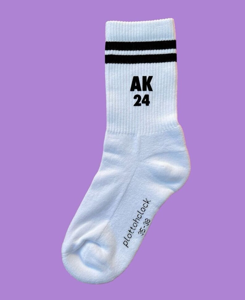 ABI Abschluss Crew Socks Abitur 2024 Abschluss 2024 AK 24 bedruckte Socken crew socks Bild 5