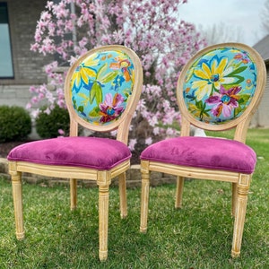 Velvet French Dining Chairs