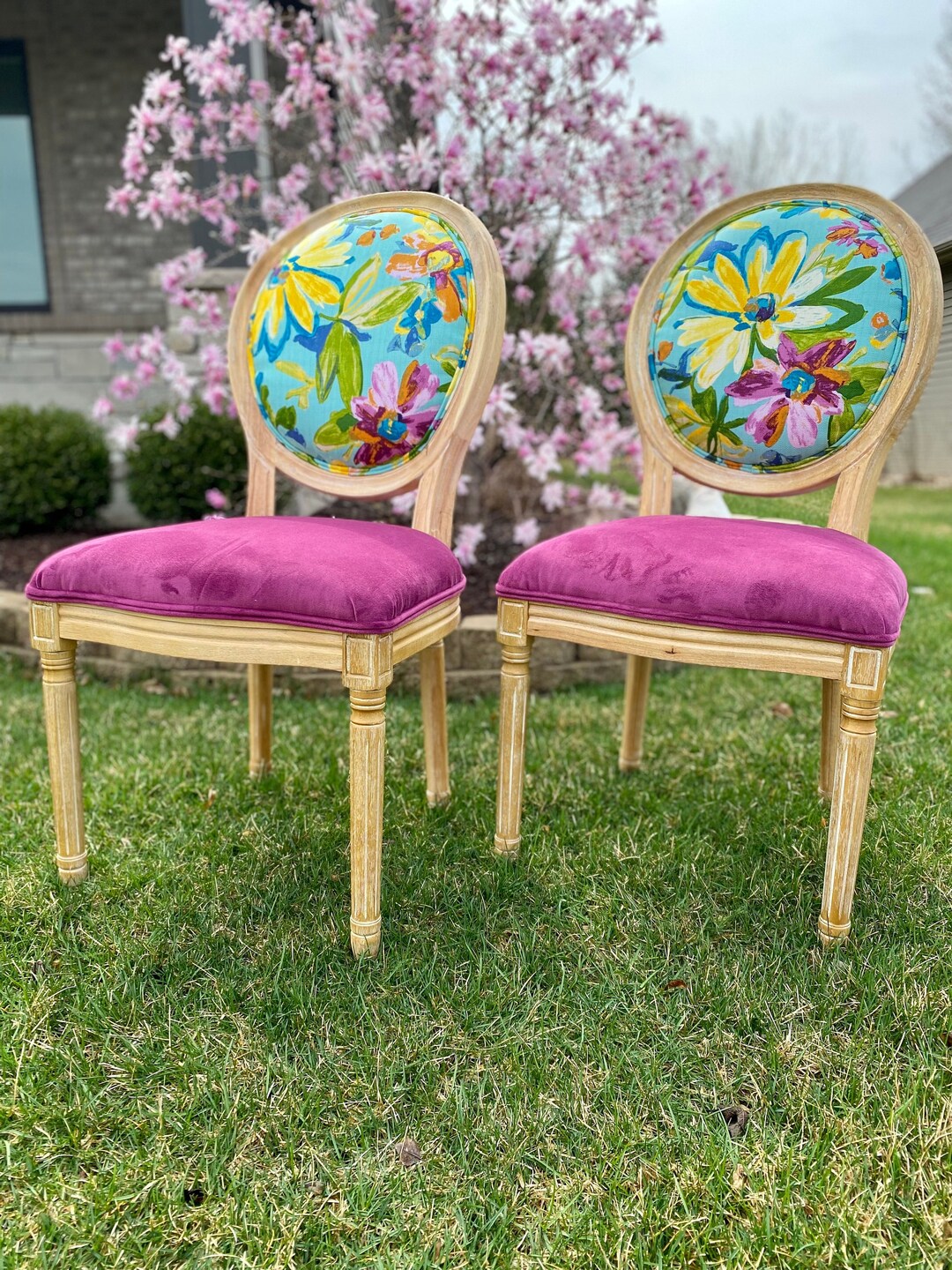 Velvet French Dining Chairs Etsy