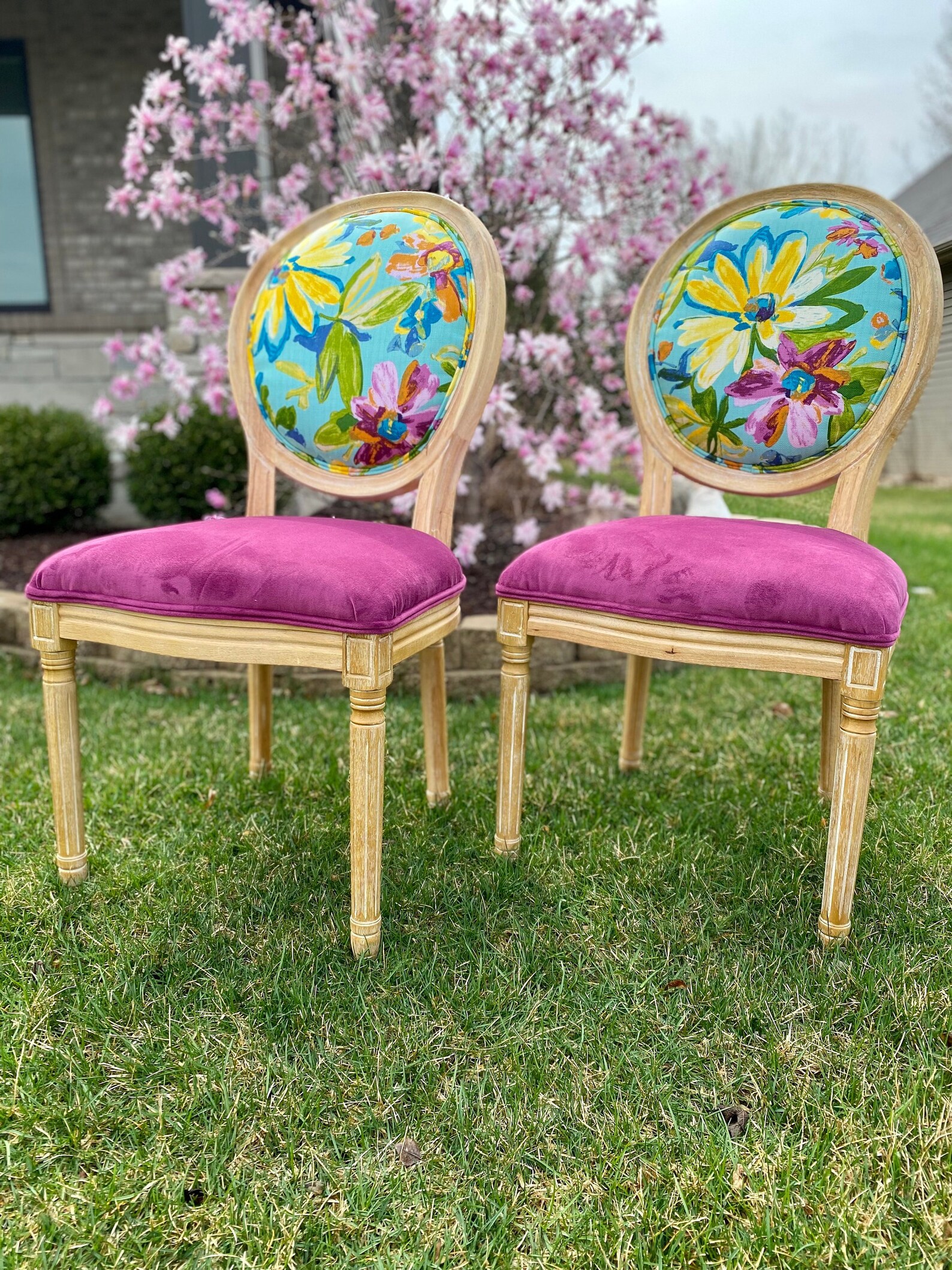 Velvet French Dining Chairs Etsy