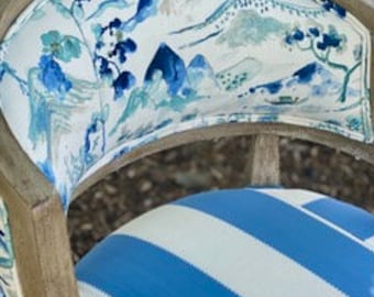 Blue & White Counter Height Stool