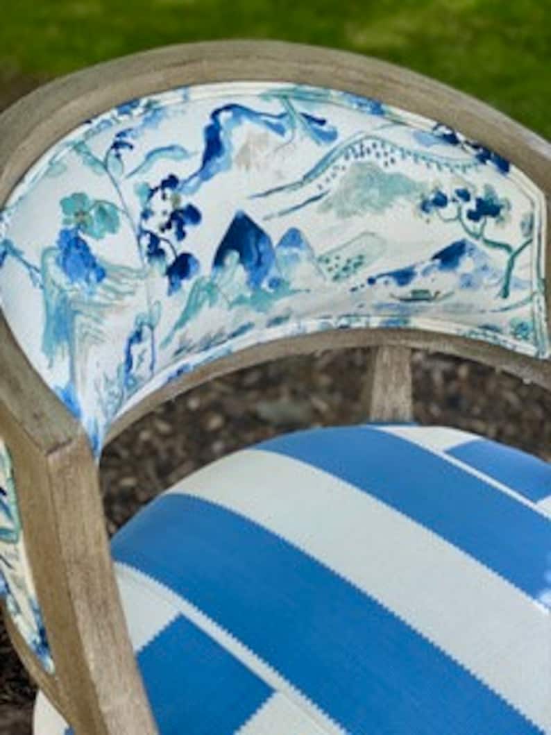 Blue & White Counter Height Stool Etsy