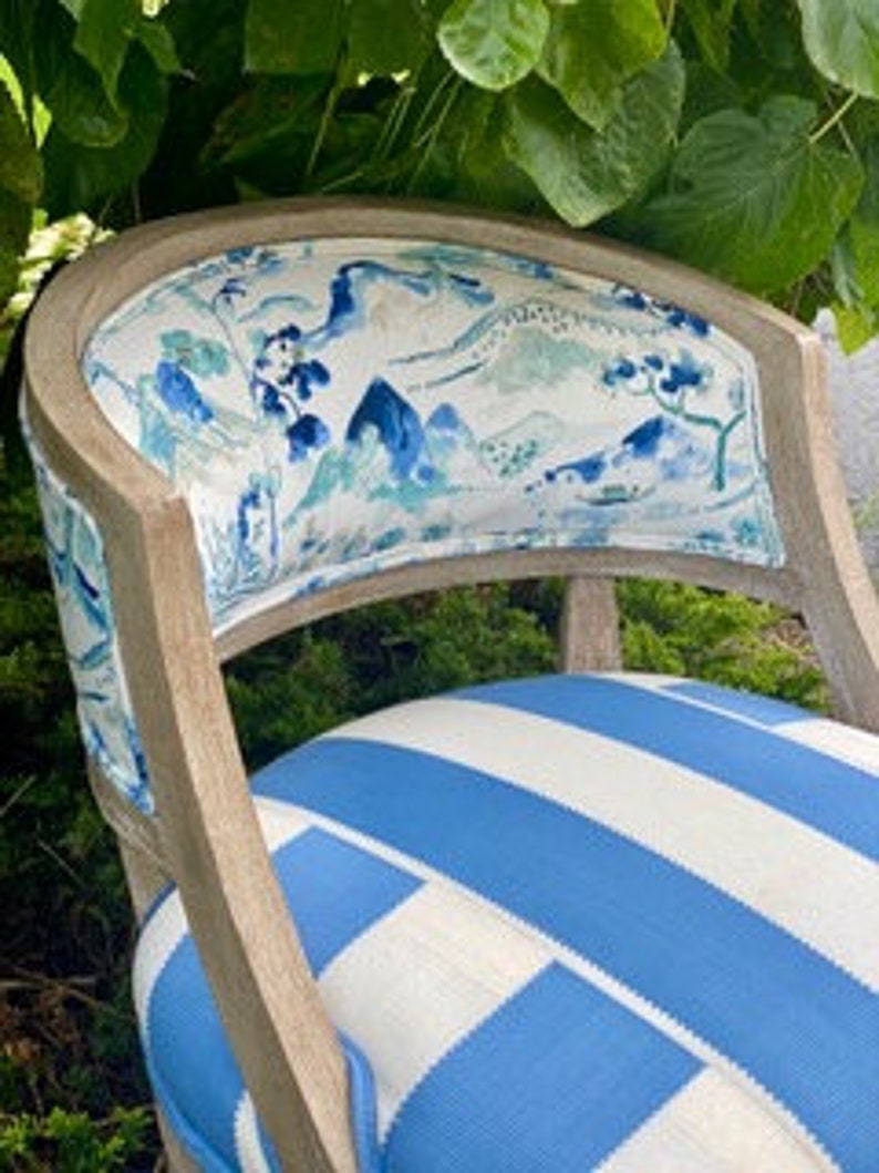 Blue & White Counter Height Stool Etsy