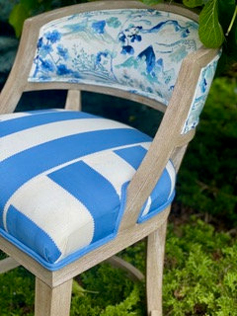 Blue & White Counter Height Stool Etsy