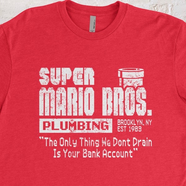Super Mario Bros Plumbing | Mario Shirt | Luigi Shirt | Nintendo Shirt | Universal Studios Shirt